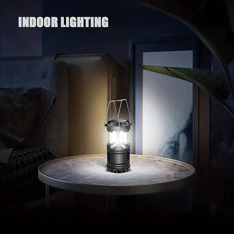 Two-Piece Super Bright LED Camping Lantern Emergency Portable Collapsible Flashlight