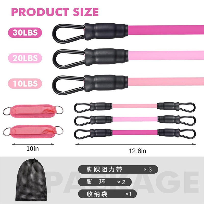 Hip Training Kick Pull Rope with Ankle Strap Fitness Resistance Equipment