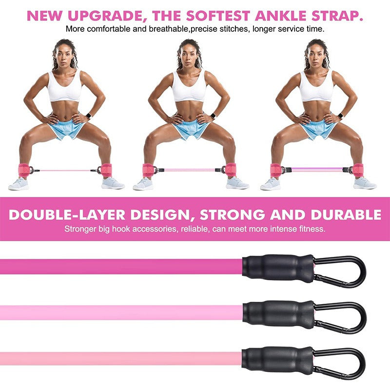 Hip Training Kick Pull Rope with Ankle Strap Fitness Resistance Equipment