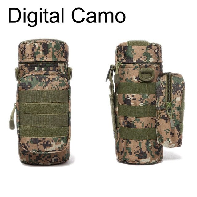 Military Tactical Water Bottle Pouch with Multifunction Camping Hiking Storage