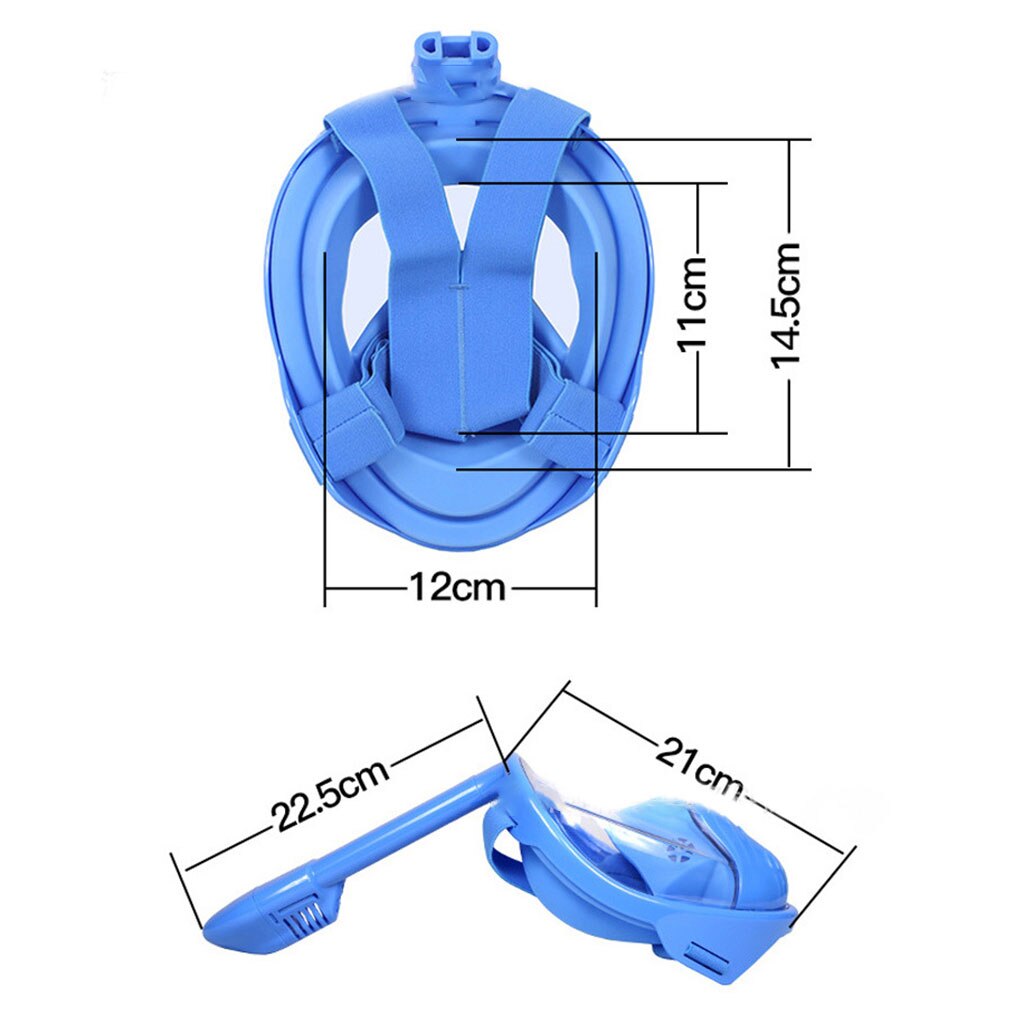 Kids Full Face Snorkeling Mask with Panoramic Anti-Fog Diving View