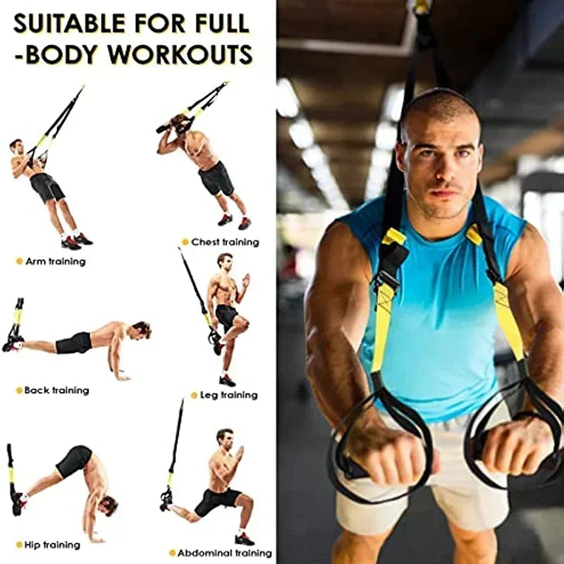 Adjustable Suspension Training Belt for Fitness Yoga and Strength Workouts