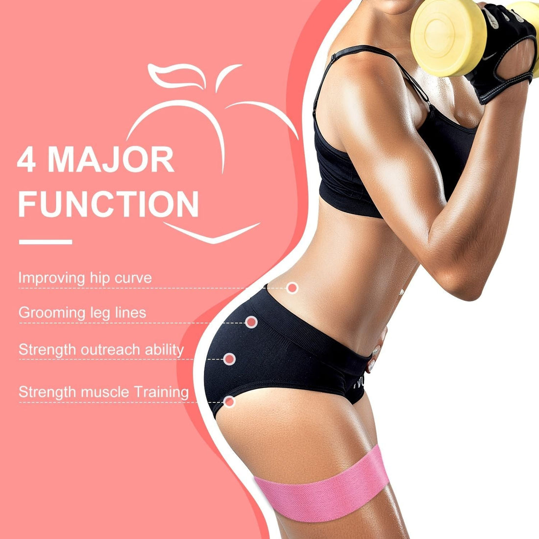 3PCS Resistance Bands for Leg Butt Yoga and Fitness Workouts