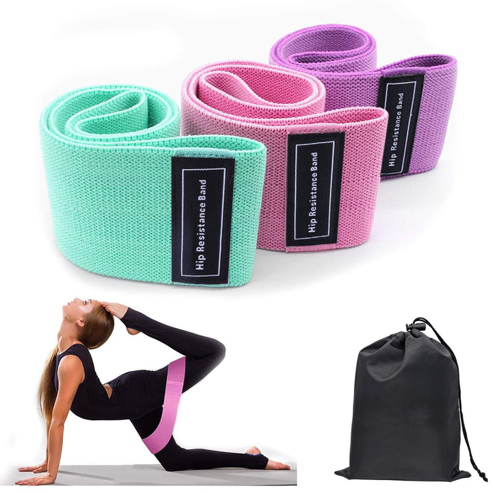 3PCS Resistance Bands for Leg Butt Yoga and Fitness Workouts