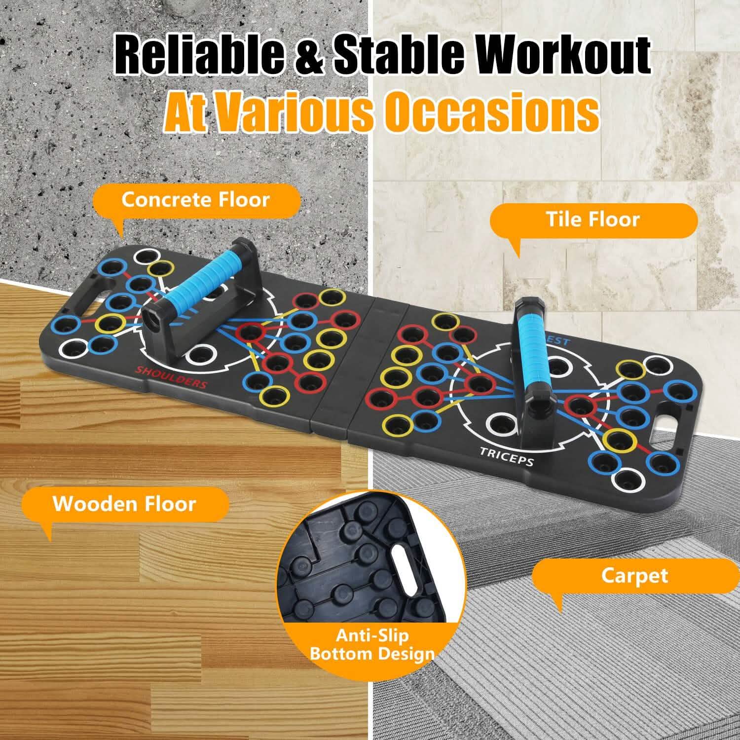Multifunctional Push Up Board with Fitness Accessories for Strength Training