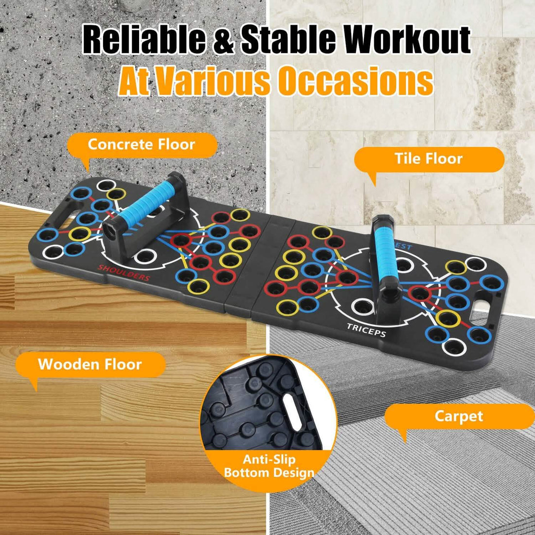 Multifunctional Push Up Board with Fitness Accessories for Strength Training