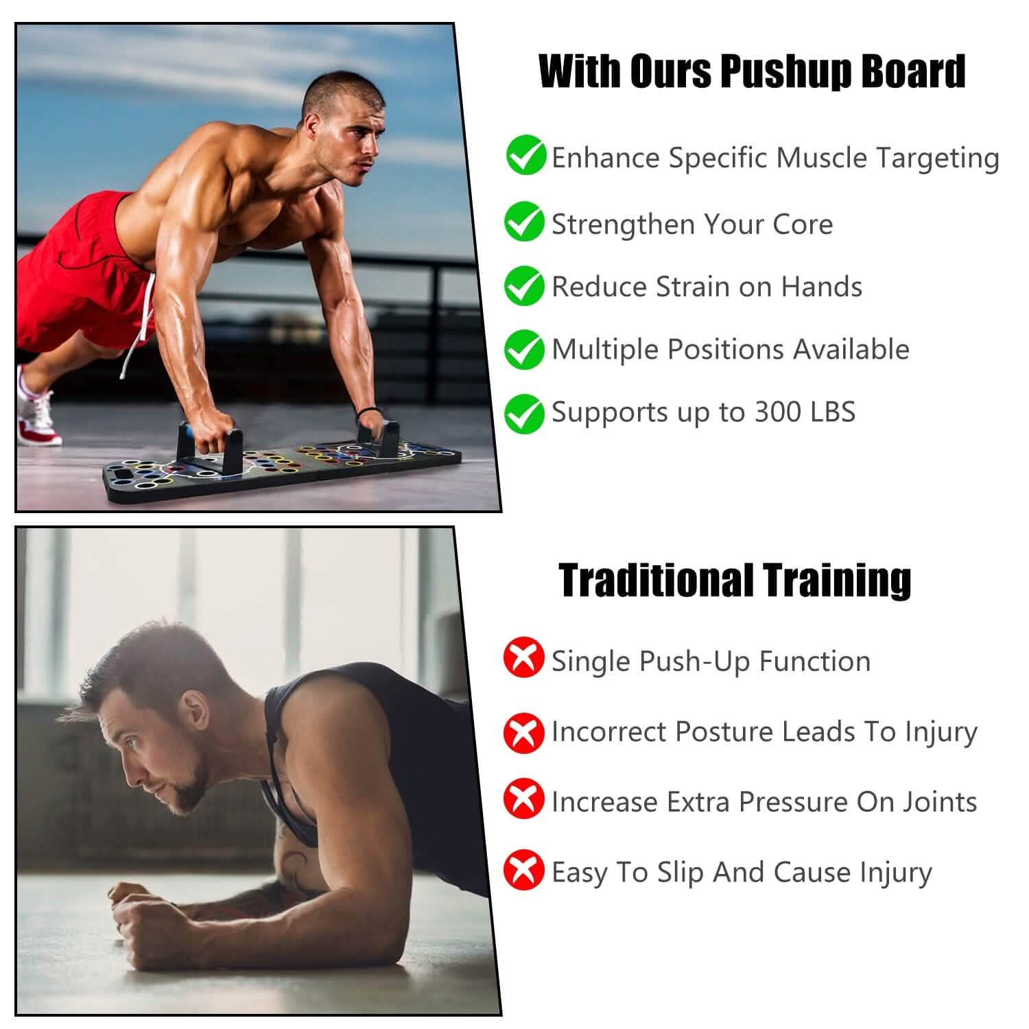 Multifunctional Push Up Board with Fitness Accessories for Strength Training