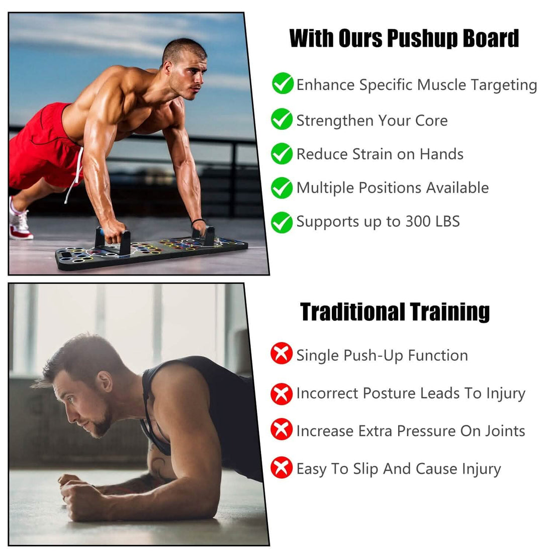 Multifunctional Push Up Board with Fitness Accessories for Strength Training