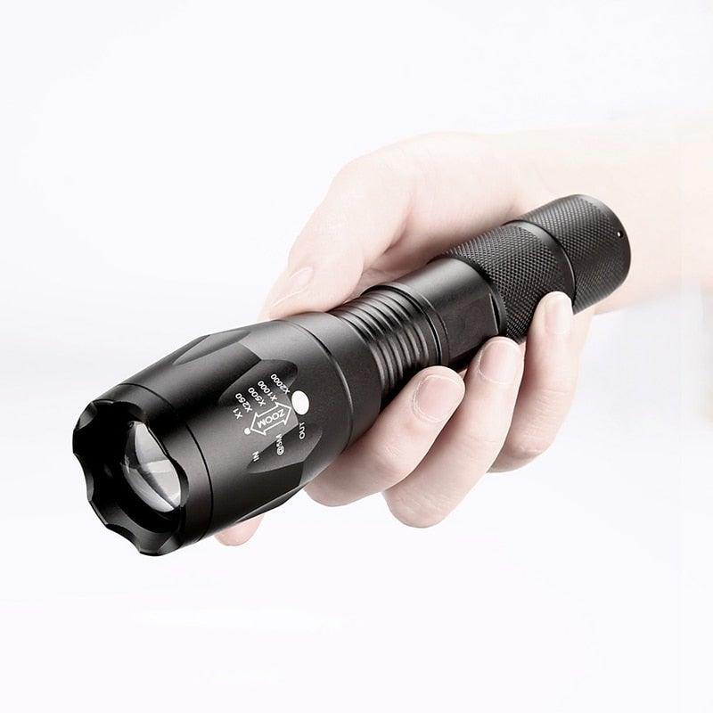 Waterproof Rechargeable LED Flashlight with Zoomable Modes for Outdoor Camping
