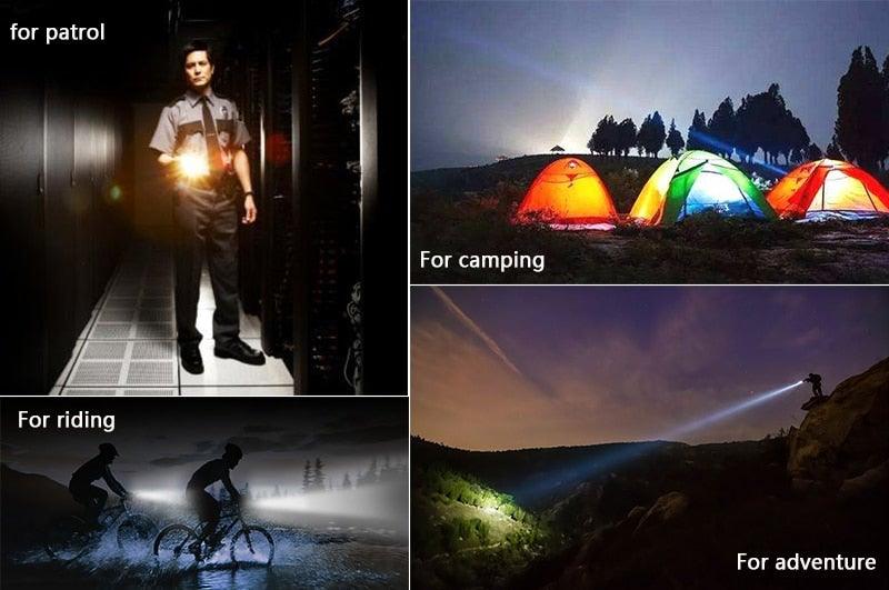 Waterproof Rechargeable LED Flashlight with Zoomable Modes for Outdoor Camping