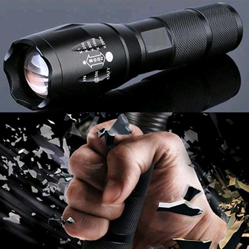 Waterproof Rechargeable LED Flashlight with Zoomable Modes for Outdoor Camping