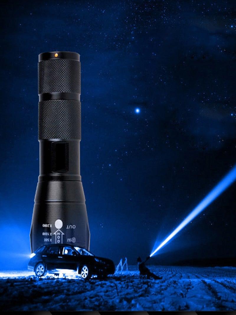 Waterproof Rechargeable LED Flashlight with Zoomable Modes for Outdoor Camping